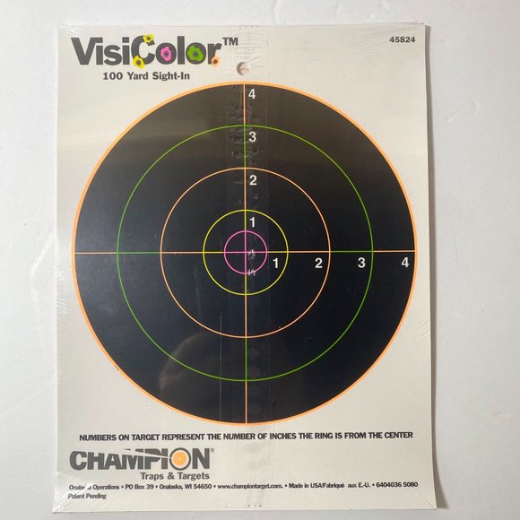 Champion Traps & Targets VisiColor Target, 8", Bullseye, 10 Pack 45824 - Picture 2 of 4